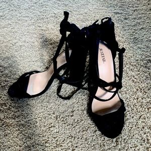 Black Lace Up Heels